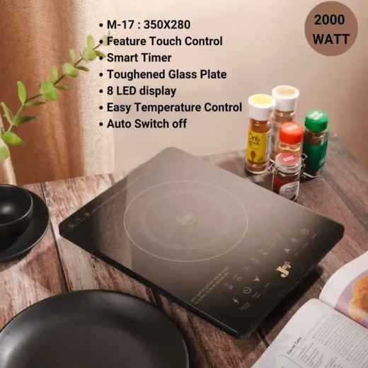 JBJ 2000 W Induction Cooktop Touch Panel (Black, M17)