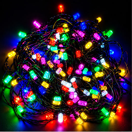 70M Long Fiber / Pinchu Multicolour String Light (340 Bulb) (Print: 100M) ✨