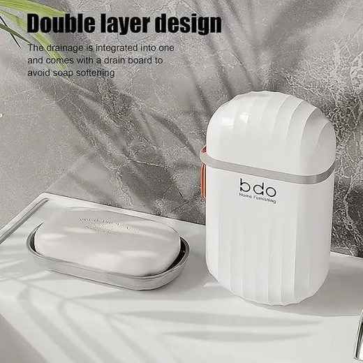 Plastic Soap Box with Cover - Image 2