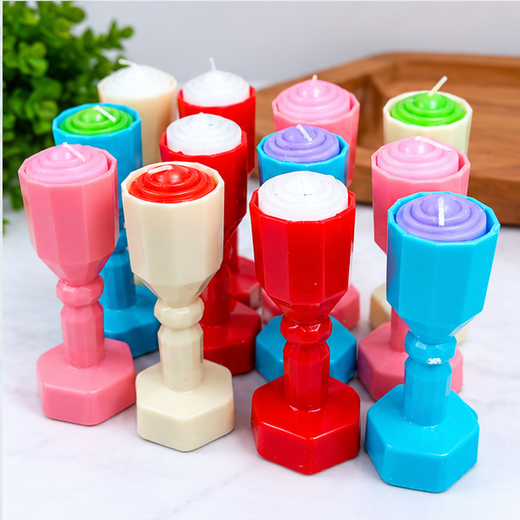 12 Piece Box Wax Candle With Plastic Stand (Size: 5.5 Inch) 🕯️ - Image 3