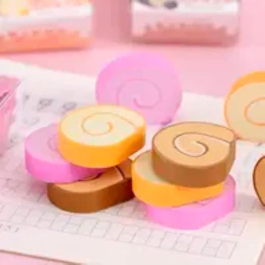 Cookie Shape Eraser  (Pack Of  3) - Image 3
