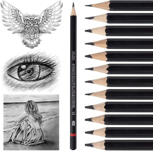 High Quality Black Lead Pencil With Sharper And Eraser - Image 4
