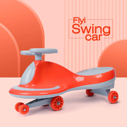 Twisting Ride On Toys - Swing Car for Kids (2–10 Years) Red - Image 2