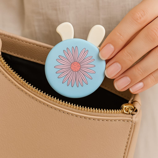 Sunflower Pocket Mirror – Bright & Beautiful in Orange - Image 4