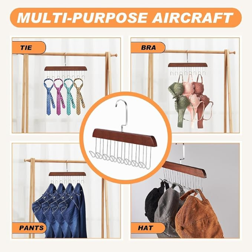 Multipurpose & Hook Wooden Hangers - Image 4