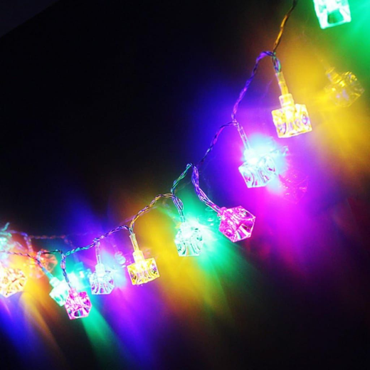 Multicolour Ice Cube String Light (10L) ✨🧊 - Image 3