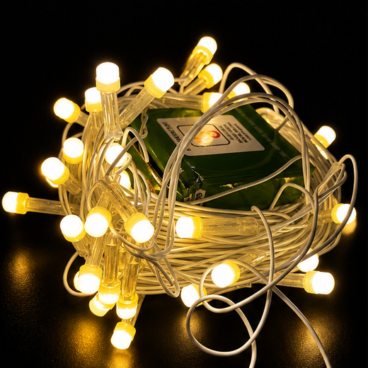 15M Warm White String Light 52 Bulb (8mm) (Print 20M) ✨