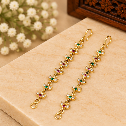 Matte Finishing White Stones Leaf Design Matilu - Image 3
