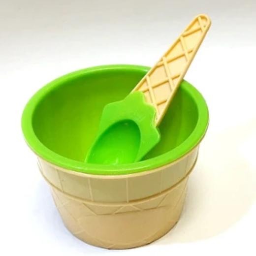 Colorful Set Of 6 Ice Cream Bowl With  A Spoon - Image 2