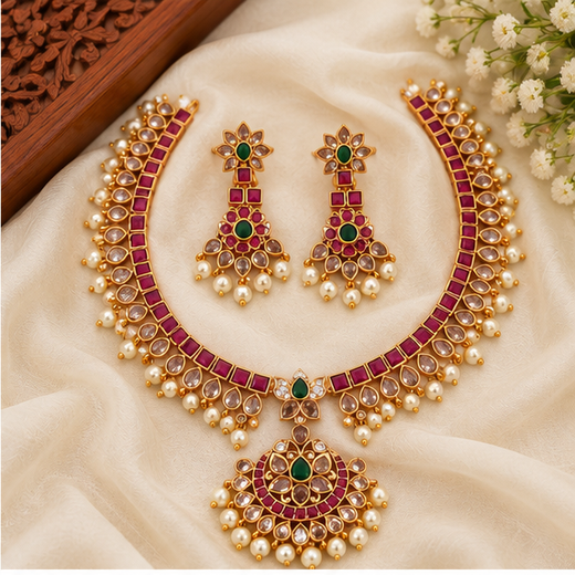 Amazing Ruby Kemp Attigai Necklace - Image 2