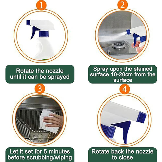 Kitchen Oil & Grease Stain Cleaning Remover Spray 500ML - Image 4