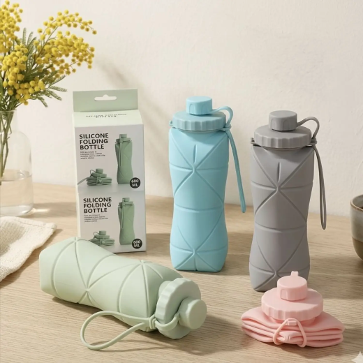 600 ML Silicon Foldable Bottle (Imported)