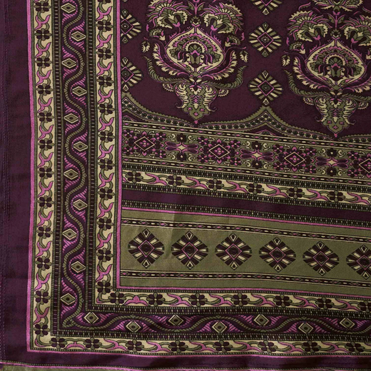 Mehndi Green Crepe Silk Printed Saree - Image 3