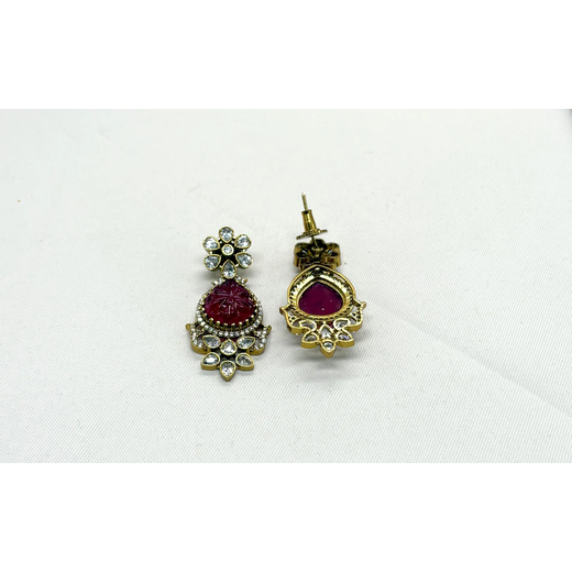 Victorian multi Navratan stones Short Necklace - Image 3