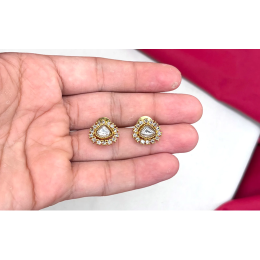 Matte finishing Hasli American Diamond Short Kanti - Image 2