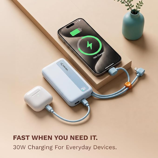 Portable 22.5W Fast Charge With Cable Large Cpacity Power Bank - Image 4