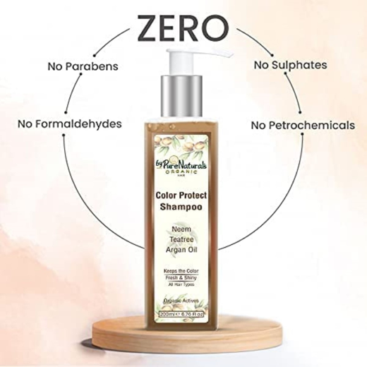 Hair Color Protect Shampoo For Men & Women, 200ml With Benefits of Argan Oil, Neem & Tea Tree Oil, For Colored Hair - Image 2