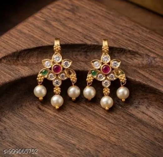 Bugadi Earrings with Jadau Kundan Stones | Artificial Jewellery
