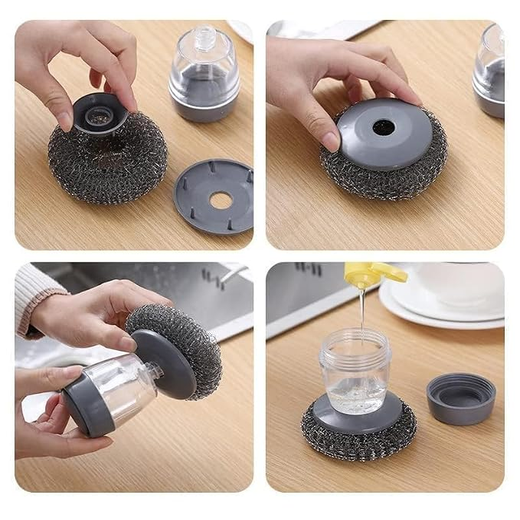 Kitchen Soap Dispensing Palm Brush - Image 3