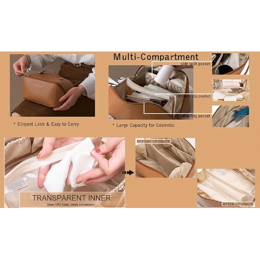 Leather Makeup Bag - Image 2