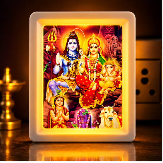 Shiv Pariwar LED 2 Pin Night Lamp (Size: 10*8 Cm)