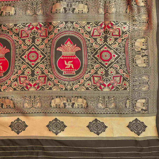 Red Silk Woven Patola Saree - Image 3