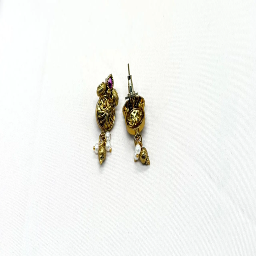 Nakshi finishing Short Necklace With Gold Balls - Image 3