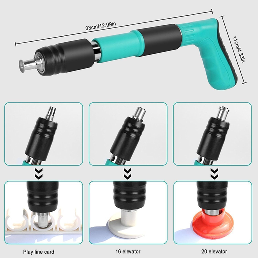 Manual Steel Nail Gun Tool with 20 Nails - Image 2