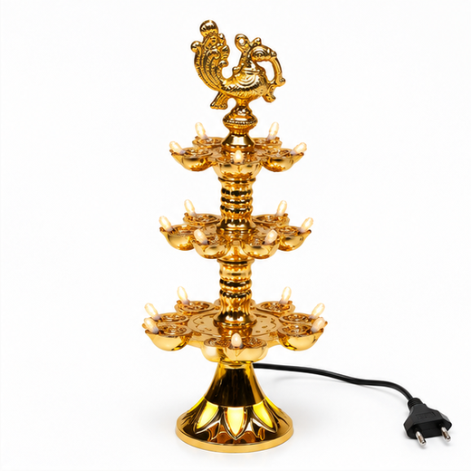 Ganga Aarti 3 Layer Peacock Jyot (21 Lamps) 🦚 - Image 4