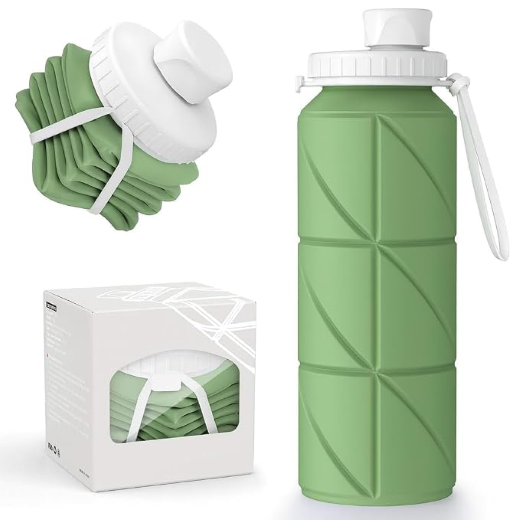 Silicone Foldable Sports Water Bottle