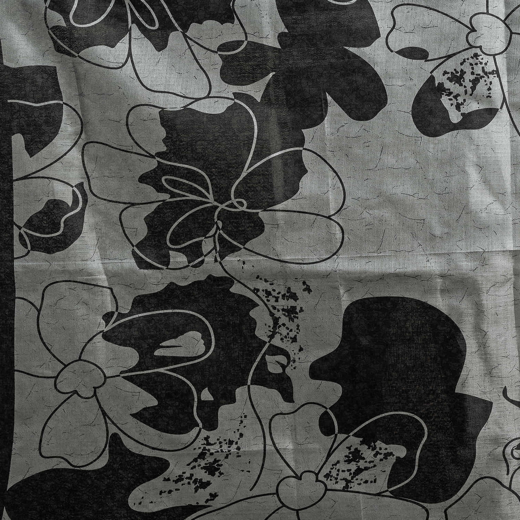 Grey Bhagalpuri Silk Printed Saree - Image 3