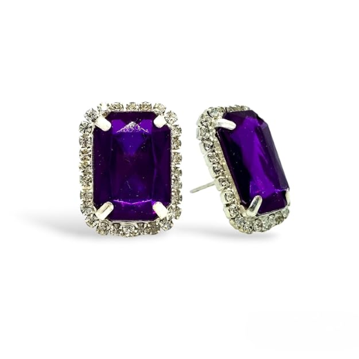 Blue Moissanite Earrings