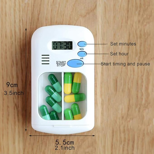Mini Portable Travel Pill Box With Smart Reminder Alarm Timer - Image 4