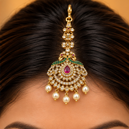 Matte Finish Maang-Tikka - Image 4