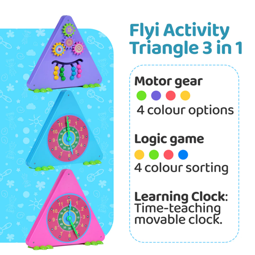 FLYI 3-in-1 Activity Triangle Toy for Kids 3+ Years - Image 3
