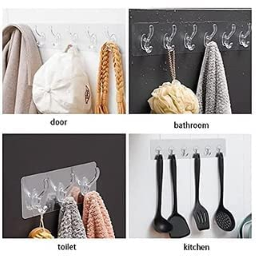 6 in 1 Multifunctional Transparent Stickly Hook - Image 3