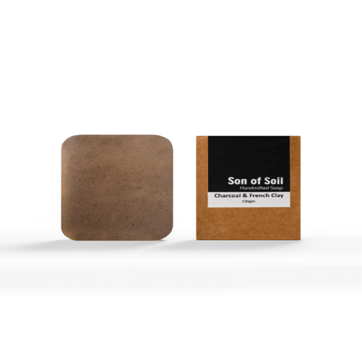 Handmade Soap with Activated Charcoal Soap and French Clay for Removing Blackheads, Excess Oil and Deep Cleansing| Ensures Dirt Free Skin| No Colours| No Parabens| Vegan 120 gm each (Pack Of 5) - Image 2