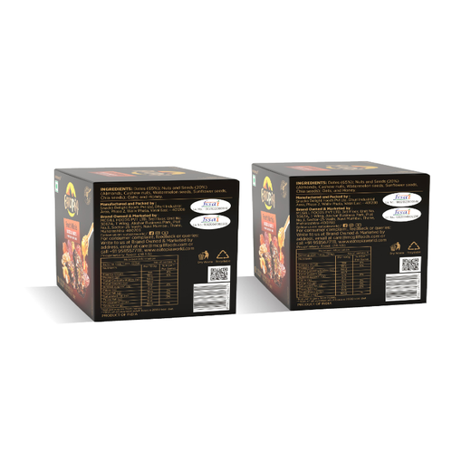 Fruit Minis I 65% Dates, 20% Nut & Seeds, 15% Oats & Honey  | Source of Protein & Fibre I Real Fruits I NoÂ RefinedÂ Sugar - Image 3