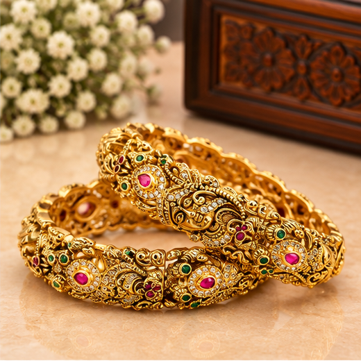 Nakshi Finishing Open-Able Bangle - Image 2