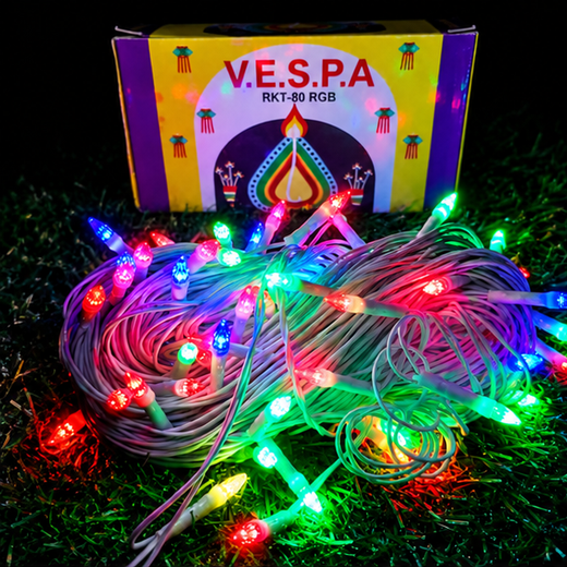 40M Rocket Multicolour String Light (42 Bulb) (Print: 55M) 🚀✨