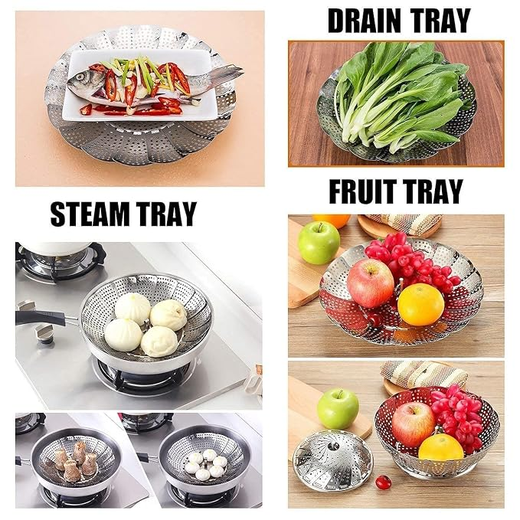 SS Folding Steamer Basket - Image 4