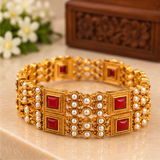 Premium Matte Finishing With Coral Bangles - Image 2