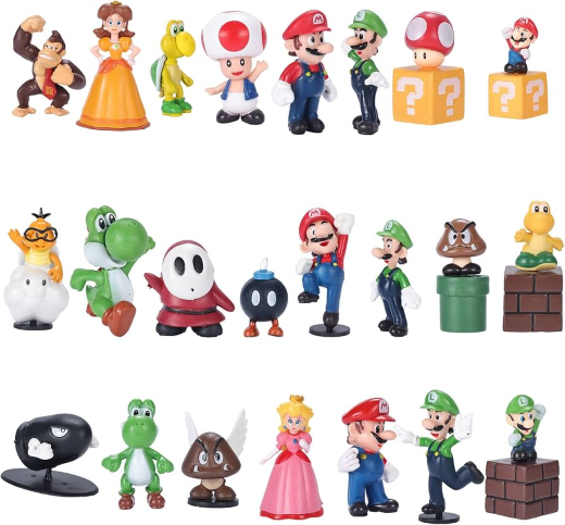 Mario set of 8 pcs white tray - Image 2