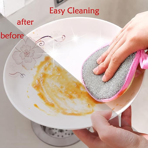 2 in 1 Dishwashing Scrub and Sponge (Set of 5) - Image 2