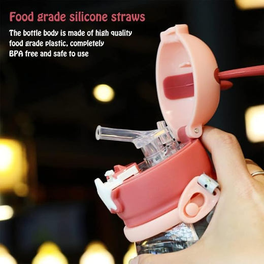 Kids Water Bottle with Straw - Image 2