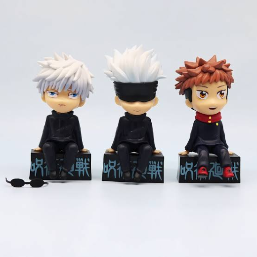 Set of 3 Gojo on box figure set - Image 2
