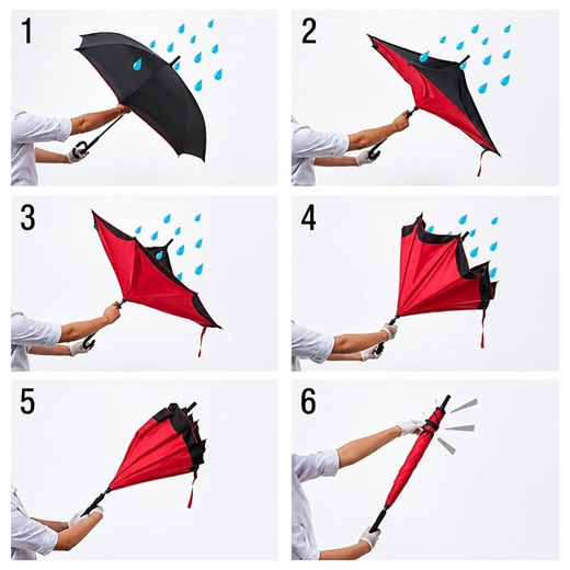 C-Shaped Handle Umbrella - Image 2