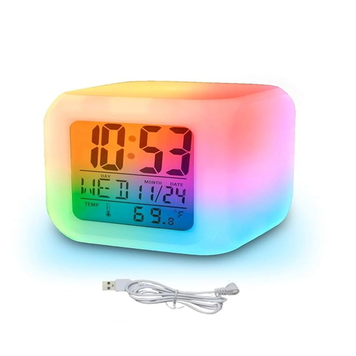 Automatic 7 Color Changing Clock
