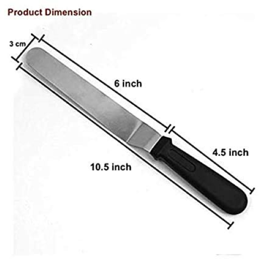 8 INCH STAINLESS STEEL CAKE PALETTE KNIFE ICING SPATULA - Image 2