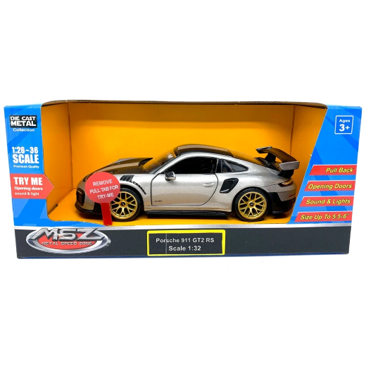 Aodubia Officially Licensed PORSCHE 911 GT2 RS 1:32 Scale Die Cast Racing Car Model - Image 2